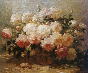 Peonies by Abbott Fuller Graves - Oil Painting Reproduction