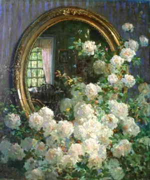 The Mirror by Abbott Fuller Graves - Oil Painting Reproduction