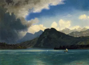 Approaching Storm by Albert Bierstadt - Oil Painting Reproduction