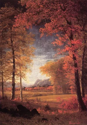 Autumn in America, Oneida County, New York by Albert Bierstadt - Oil Painting Reproduction