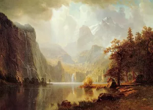 In the Mountains by Albert Bierstadt - Oil Painting Reproduction
