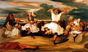 Albanian Dancers by Alexandre-Gabriel Decamps - Oil Painting Reproduction
