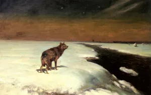 The Wolf by Alfred Von Kowalski-Wierusz - Oil Painting Reproduction