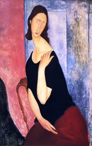 Portrait of Jeanne Hebuterne Informal by Amedeo Modigliani - Oil Painting Reproduction