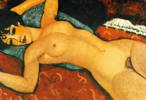 Red Nude by Amedeo Modigliani - Oil Painting Reproduction