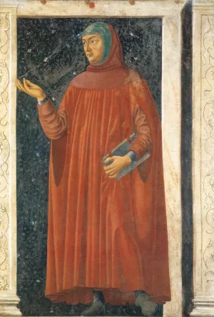 Famous Persons: Francesco Petrarca by Andrea Del Castagno - Oil Painting Reproduction