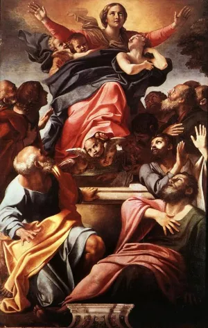 Assumption of the Virgin Mary by Annibale Carracci - Oil Painting Reproduction