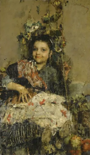 A Boy by Antonio Mancini - Oil Painting Reproduction