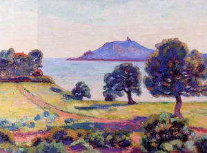 Agay, the Chateau and the Signal Tower by Armand Guillaumin - Oil Painting Reproduction