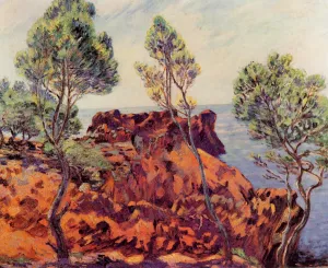 Agay - the Red Rocks by Armand Guillaumin - Oil Painting Reproduction