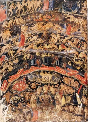 Inferno, from the Divine Comedy by Dante Folio 1 by Bartolomeo Di Fruosino - Oil Painting Reproduction