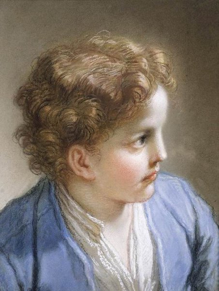 Oil Painting Reproduction Head of a Young Boy by Benedetto Luti