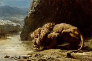 The King Drinks by Briton Riviere - Oil Painting Reproduction
