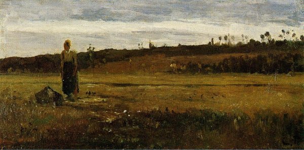 Oil Painting Reproduction Landscape at Le Varenne-Saint-Hilaire by Camille Pissarro