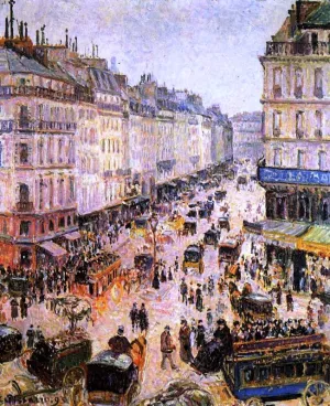 Rue Saint-Lazare by Camille Pissarro - Oil Painting Reproduction