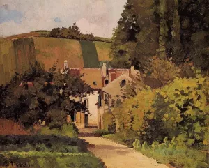 Village Church by Camille Pissarro Oil Painting