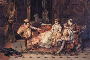 The Court Jester by Cesare-Auguste Detti - Oil Painting Reproduction