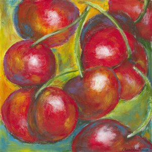 Abstract Fruits III by Chariklia Zarris Oil Painting