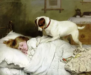 Time to Wake Up by Charles Burton Barber - Oil Painting Reproduction