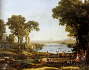 Landscape With The Marriage Of Isaac And Rebekah by Claude Lorrain - Oil Painting Reproduction