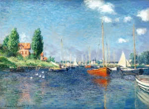 Argenteuil Red Boats by Claude Monet - Oil Painting Reproduction