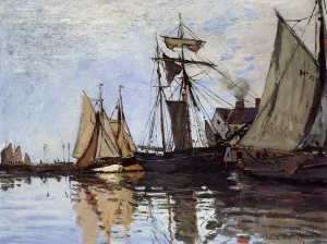 Boats in the Port of Honfleur by Claude Monet - Oil Painting Reproduction