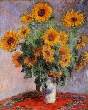 Bouquet of Sunflowers by Claude Monet - Oil Painting Reproduction