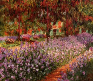 The Garden also known as Irises by Claude Monet - Oil Painting Reproduction