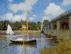 The Road Bridge at Argenteuil by Claude Monet - Oil Painting Reproduction