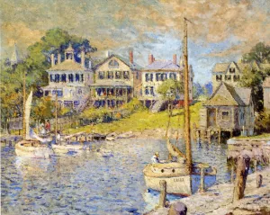 At Edgartown, Martha's Vinyard by Colin Campbell Cooper - Oil Painting Reproduction