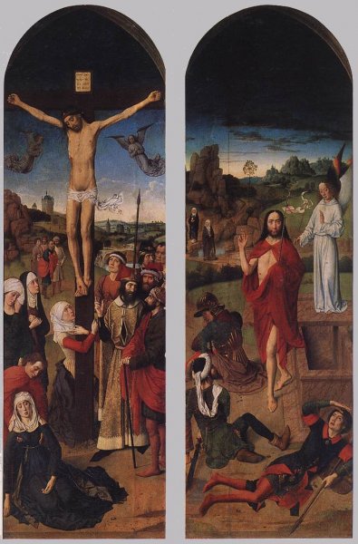 Oil Painting Reproduction Passion Altarpiece Side Wings by Dieric The Elder Bouts