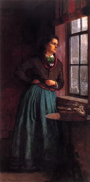 A Day Dream by Eastman Johnson - Oil Painting Reproduction