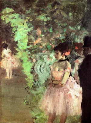 Dancers Backstage by Edgar Degas - Oil Painting Reproduction