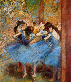 Dancers in Blue by Edgar Degas - Oil Painting Reproduction