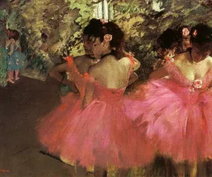 Dancers in Pink by Edgar Degas - Oil Painting Reproduction