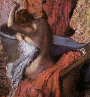 Seated Bather Drying Herself by Edgar Degas - Oil Painting Reproduction