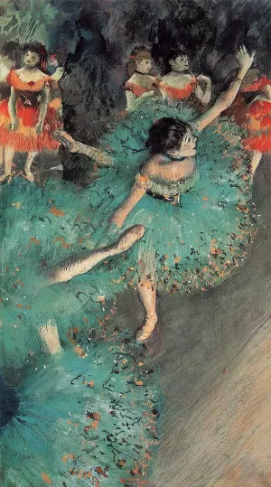 The Green Dancer by Edgar Degas - Oil Painting Reproduction