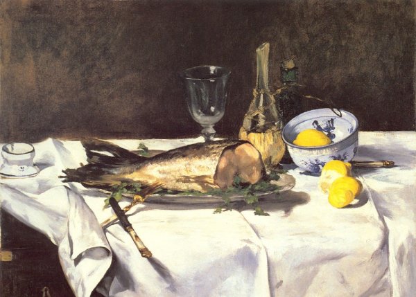 Oil Painting Reproduction The Salmon by Edouard Manet