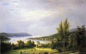 A Harbour Inlet by Ehrnfried Wahlqvist - Oil Painting Reproduction
