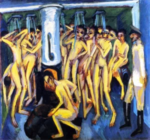 Artillerymen by Ernst Ludwig Kirchner - Oil Painting Reproduction