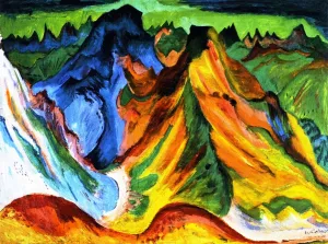 Der Bert. Weissfluh und Schafgrind by Ernst Ludwig Kirchner - Oil Painting Reproduction