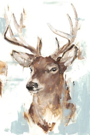 Modern Deer Mount II by Ethan Harper Oil Painting