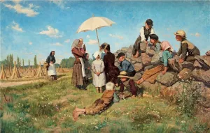 Art Friends by Fanny Brate - Oil Painting Reproduction