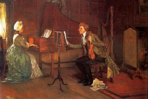 A Difficult Duet by Francis Davis Millet - Oil Painting Reproduction