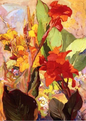 Canna Lilies by Franz Bischoff - Oil Painting Reproduction