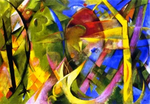 Cheerful Forms by Franz Marc - Oil Painting Reproduction