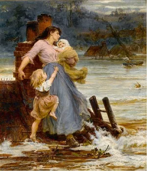 A Flood by Frederick Morgan - Oil Painting Reproduction