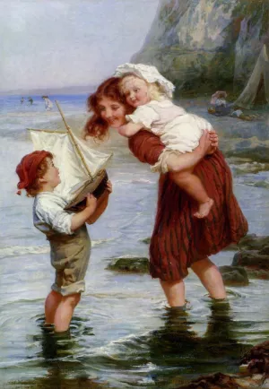 At Scarborough by Frederick Morgan - Oil Painting Reproduction