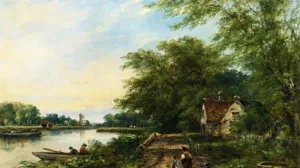 A Country Lane by Frederick Waters Watts - Oil Painting Reproduction