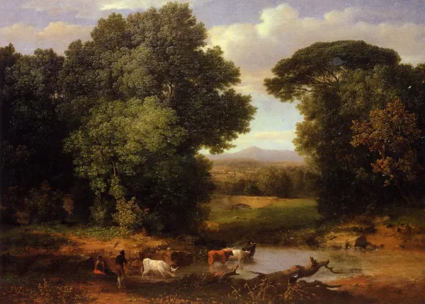 A Bit of Roman Aqueduct by George Inness - Oil Painting Reproduction